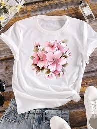 Half sleeve Chines microfibre jercy thin printed tshirt for women and girls